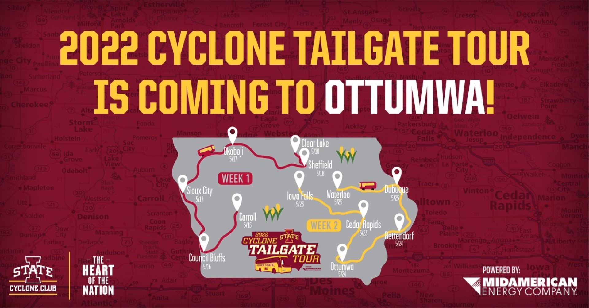 2022 Cyclone Tailgate Tour- Ottumwa