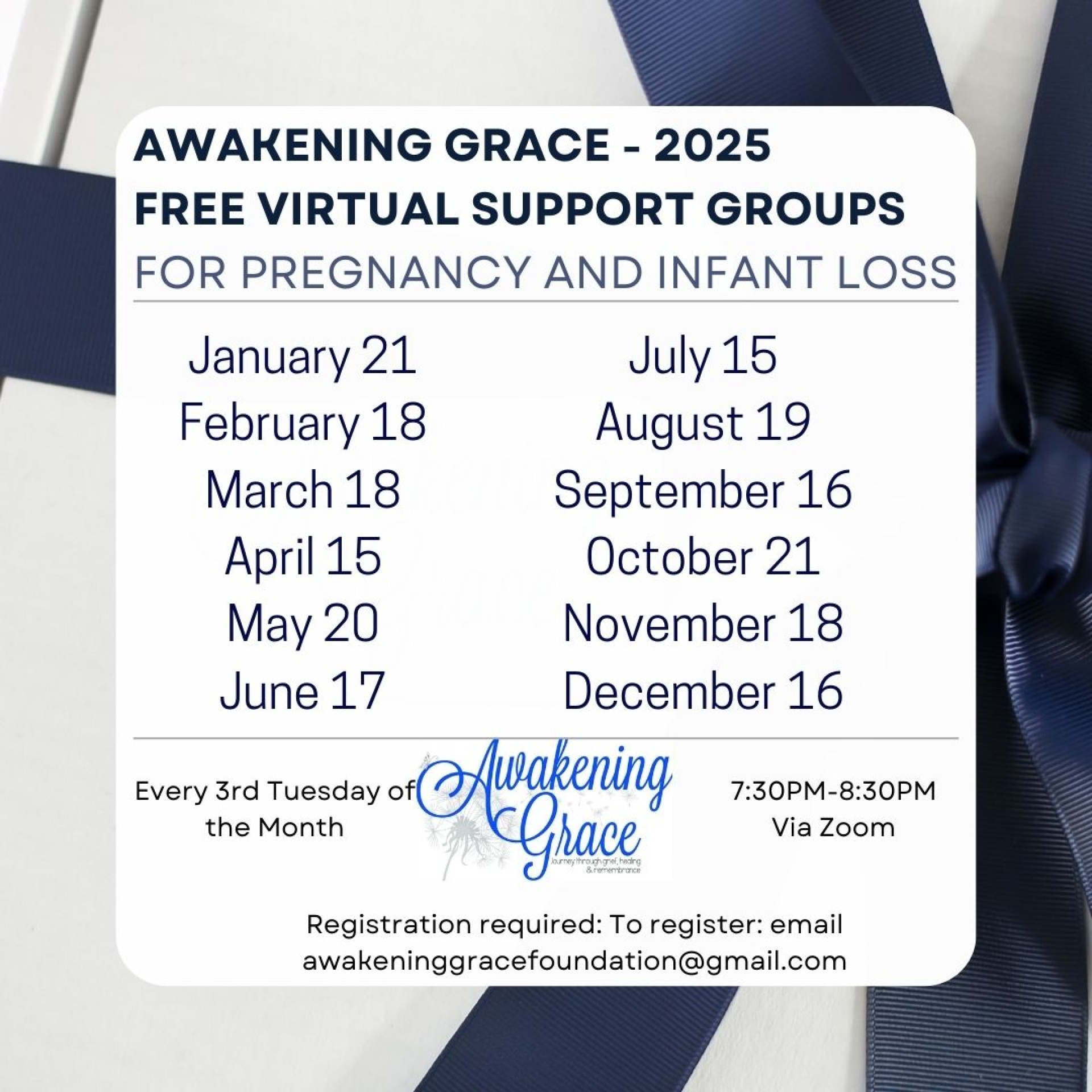 Awakening Grace - 2025 Free Virtual Support Groups