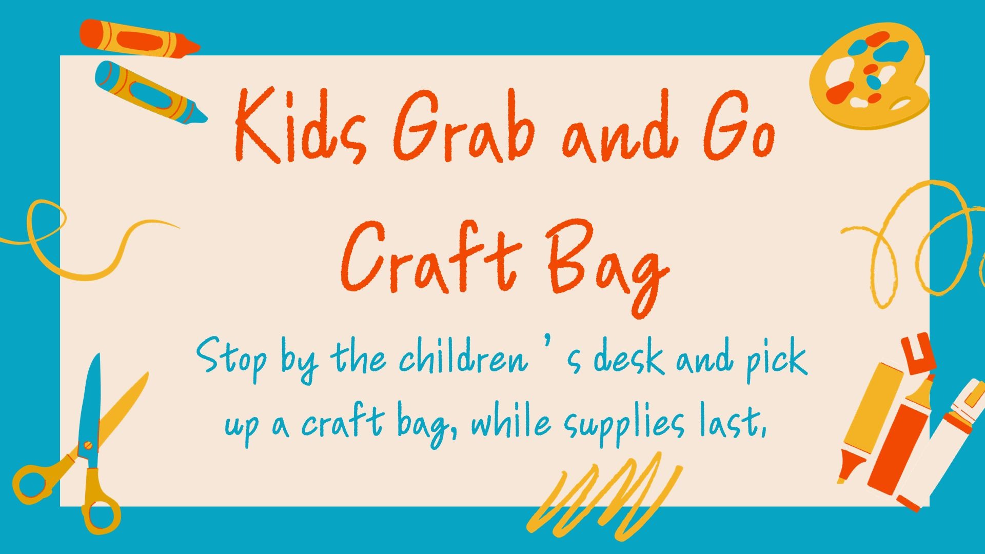 Kids Grab and Go Craft Bag