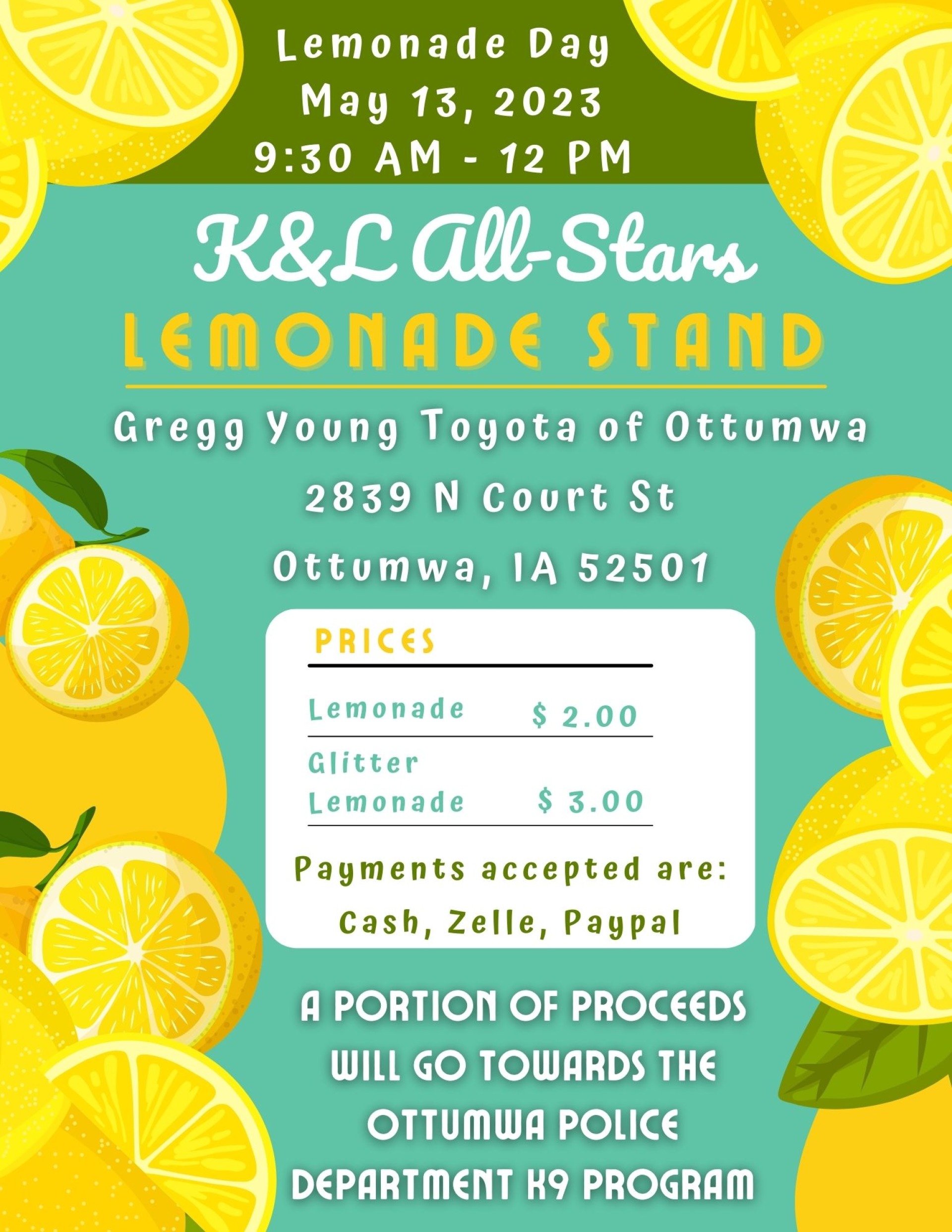 K&L All Stars Lemonade Stand