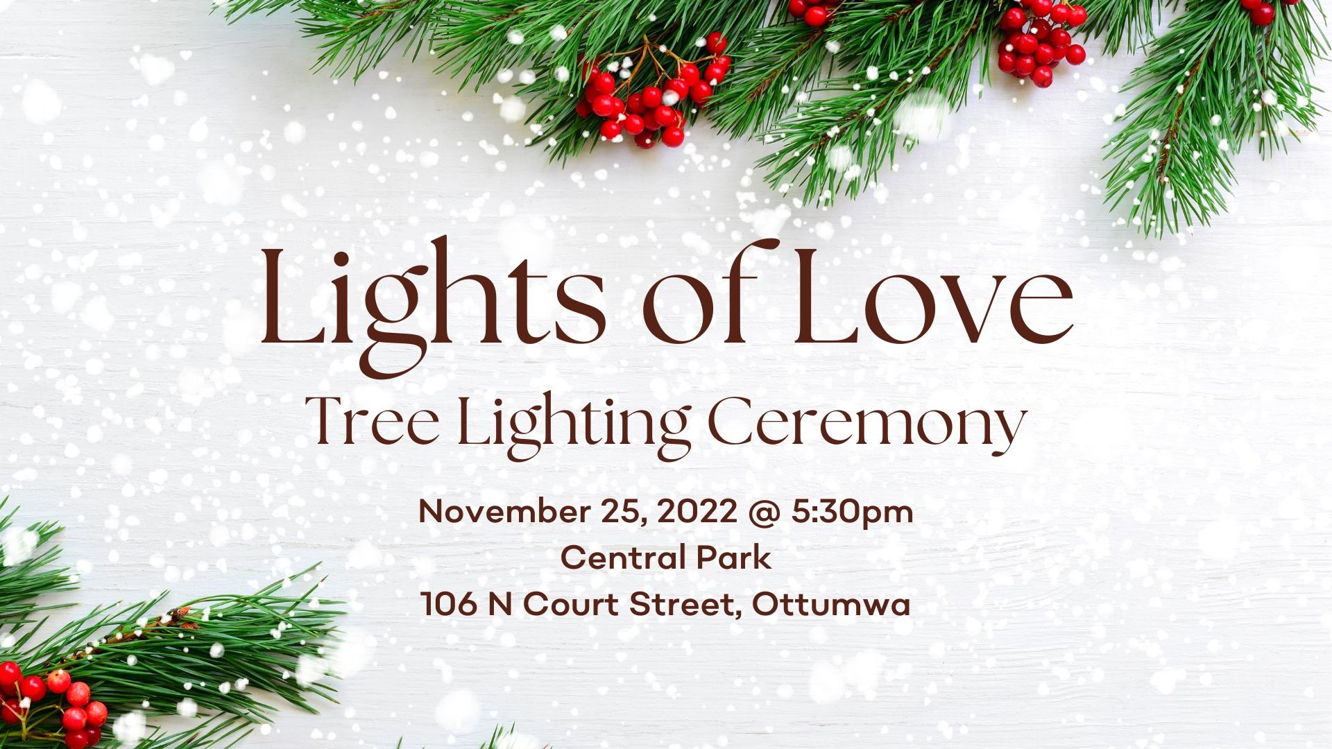 Lights of Love Tree Lighting Ceremony