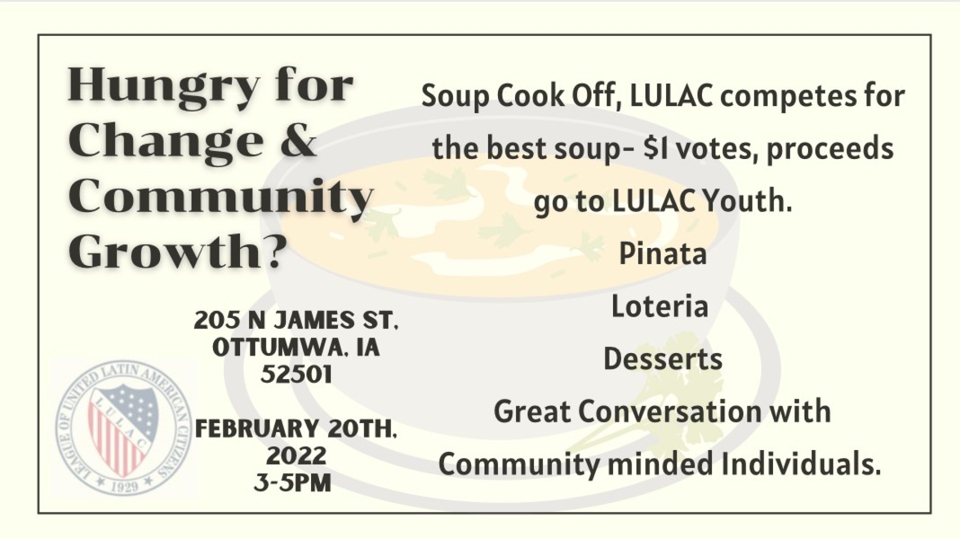 LULAC Open House & Soup Cook-Off