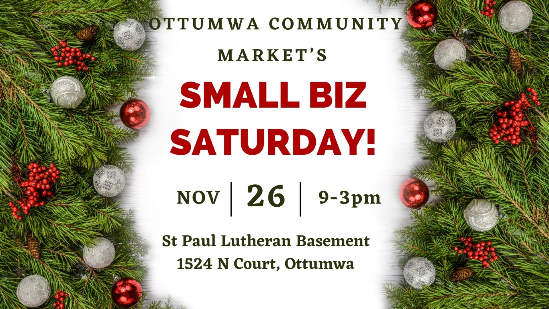 Ottumwa Community Market’s Small Business Saturday