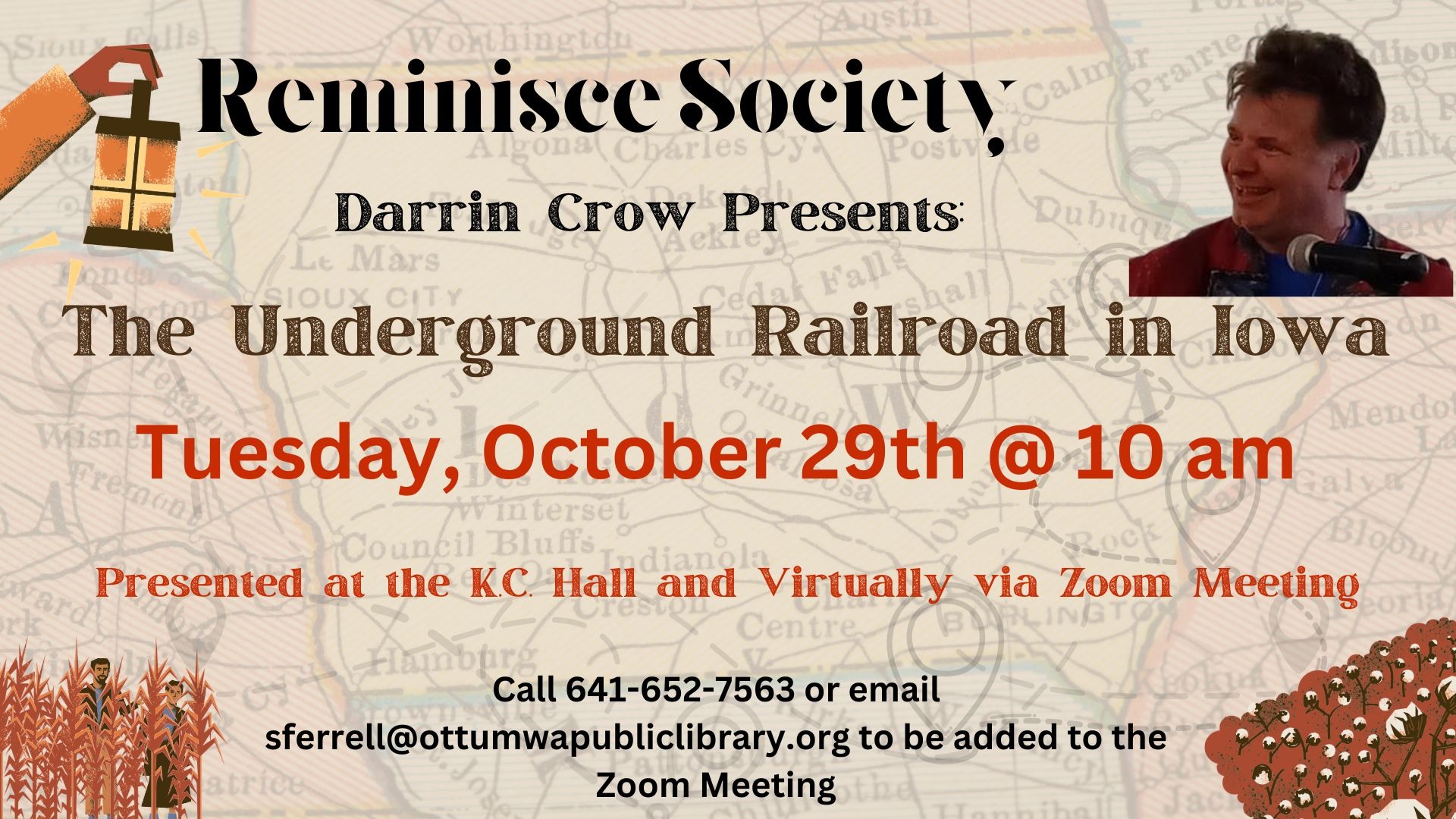 Reminisce Society Meeting: The Underground Railroad in Iowa