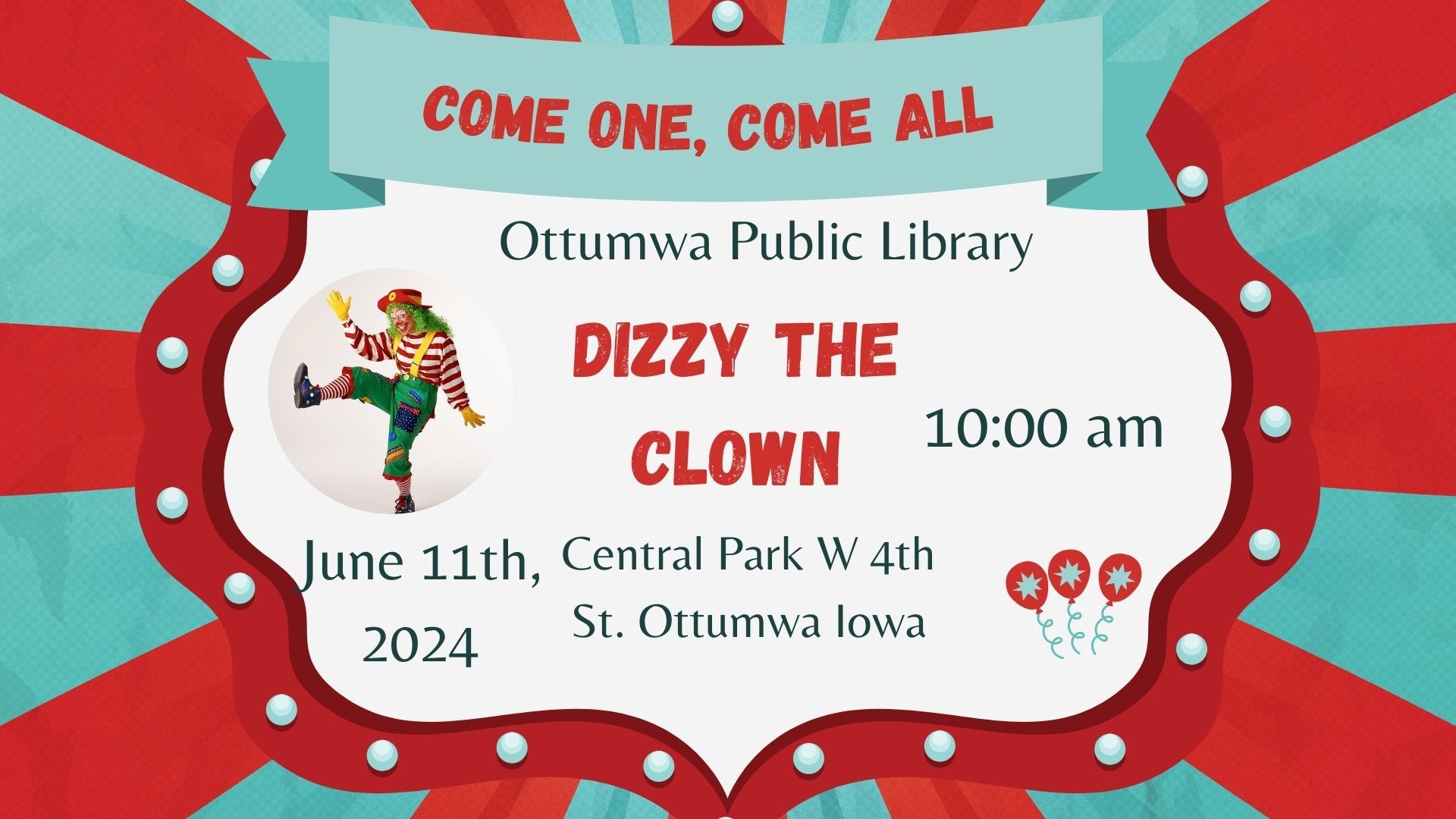 Summer Reading Program - Dizzy the Clown! 