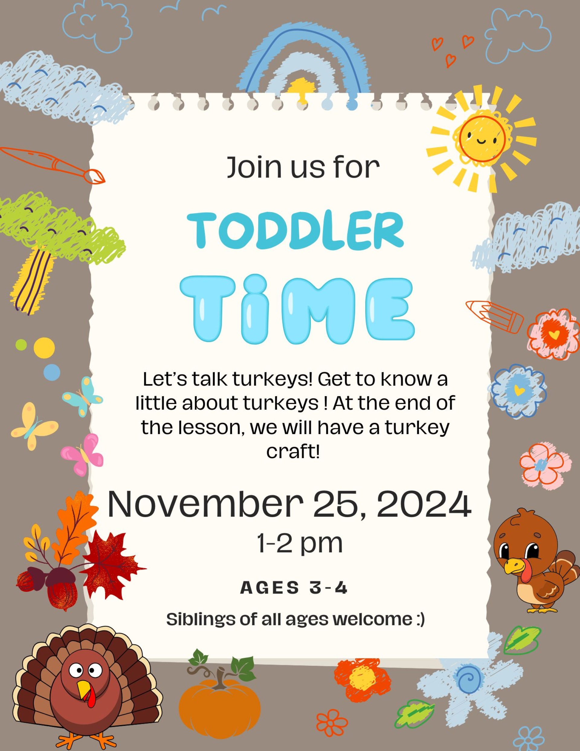 Toddler Time: Turkeys