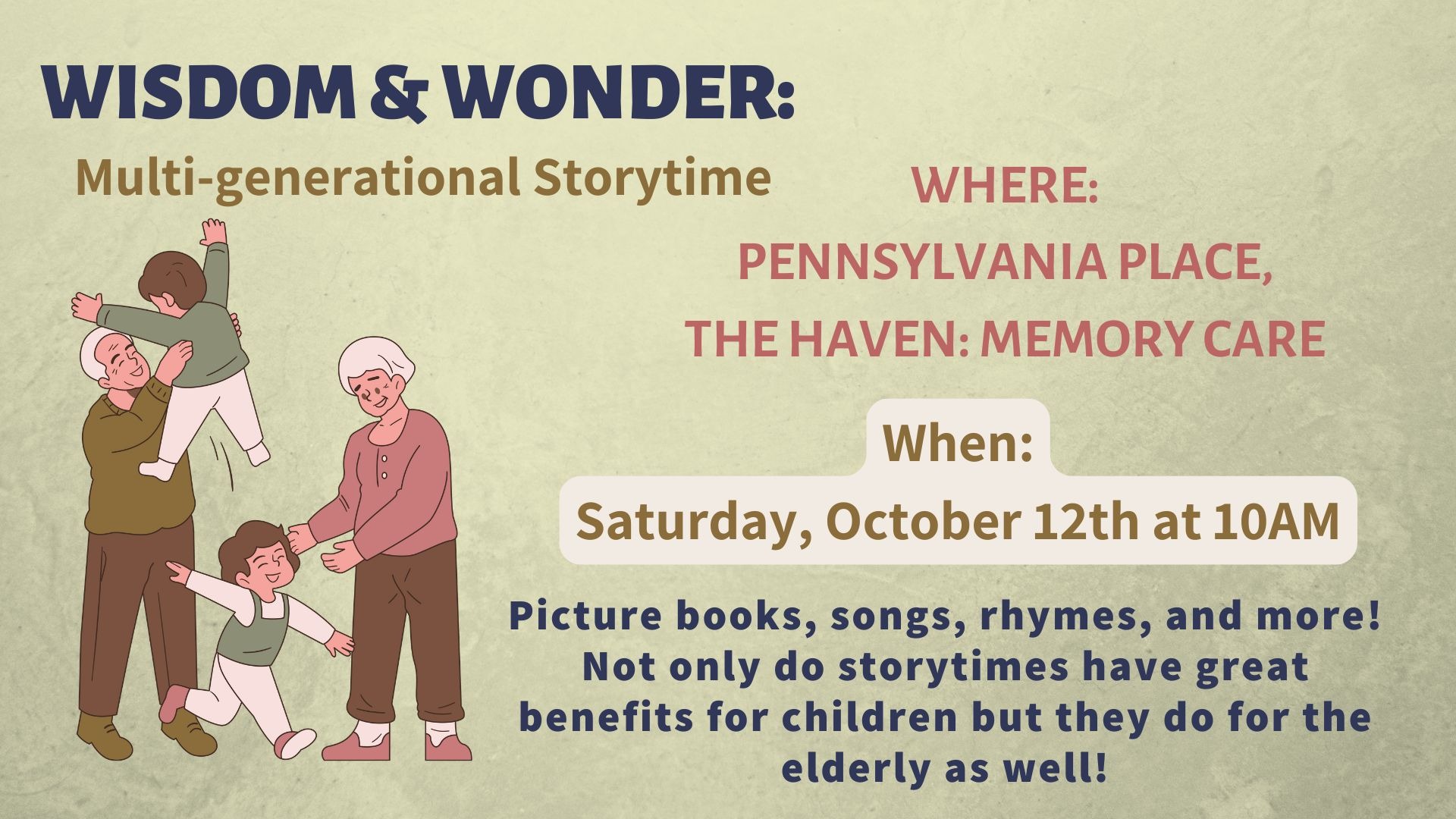 Wisdom & Wonder: Multi-generational Storytime