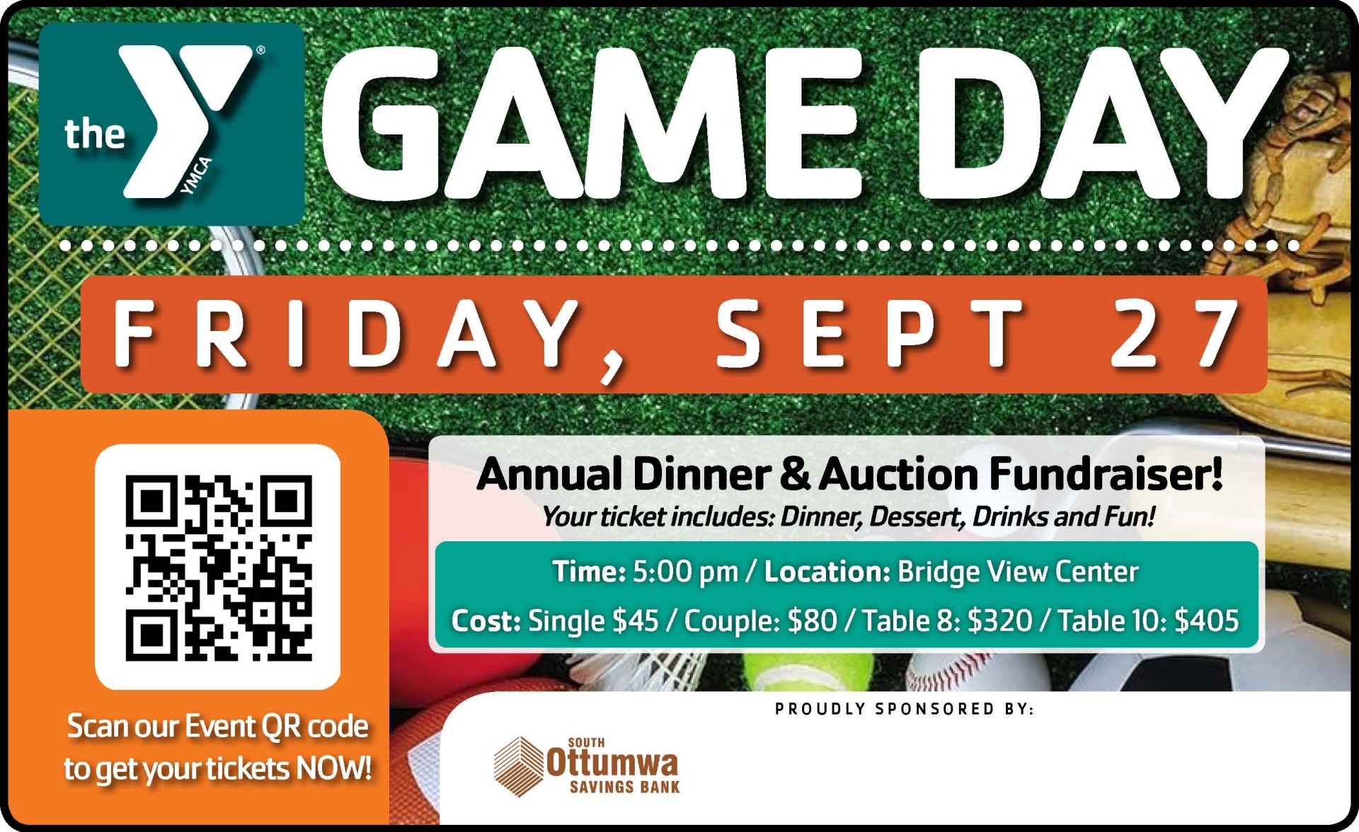 YMCA Dinner & Auction Fundraiser - GAME DAY